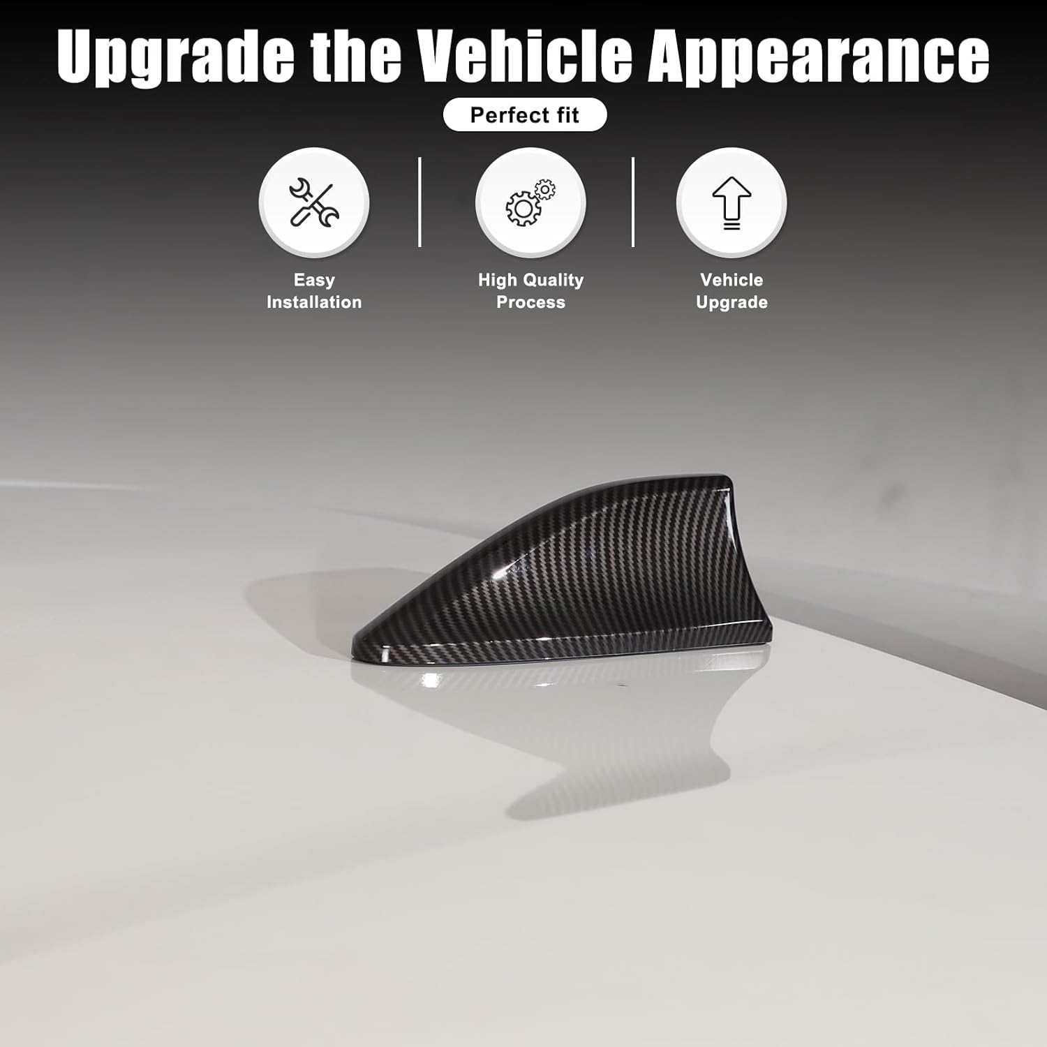 Car Shark Fin Antenna Cover for 2022 2023 2024 2025 2026 Toyota 86 Subaru BRZ Subaru Crosstrek Car Roof Accessories ABS Vehicle Shark Fin Shape Cover Qty[1]