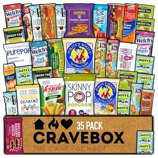 CRAVEBOX Healthy Snack Box (35 Count) Easter Variety Pack Care Package Gift Basket Kid Men Women Adult Nuts Health Nutrition Assortment College