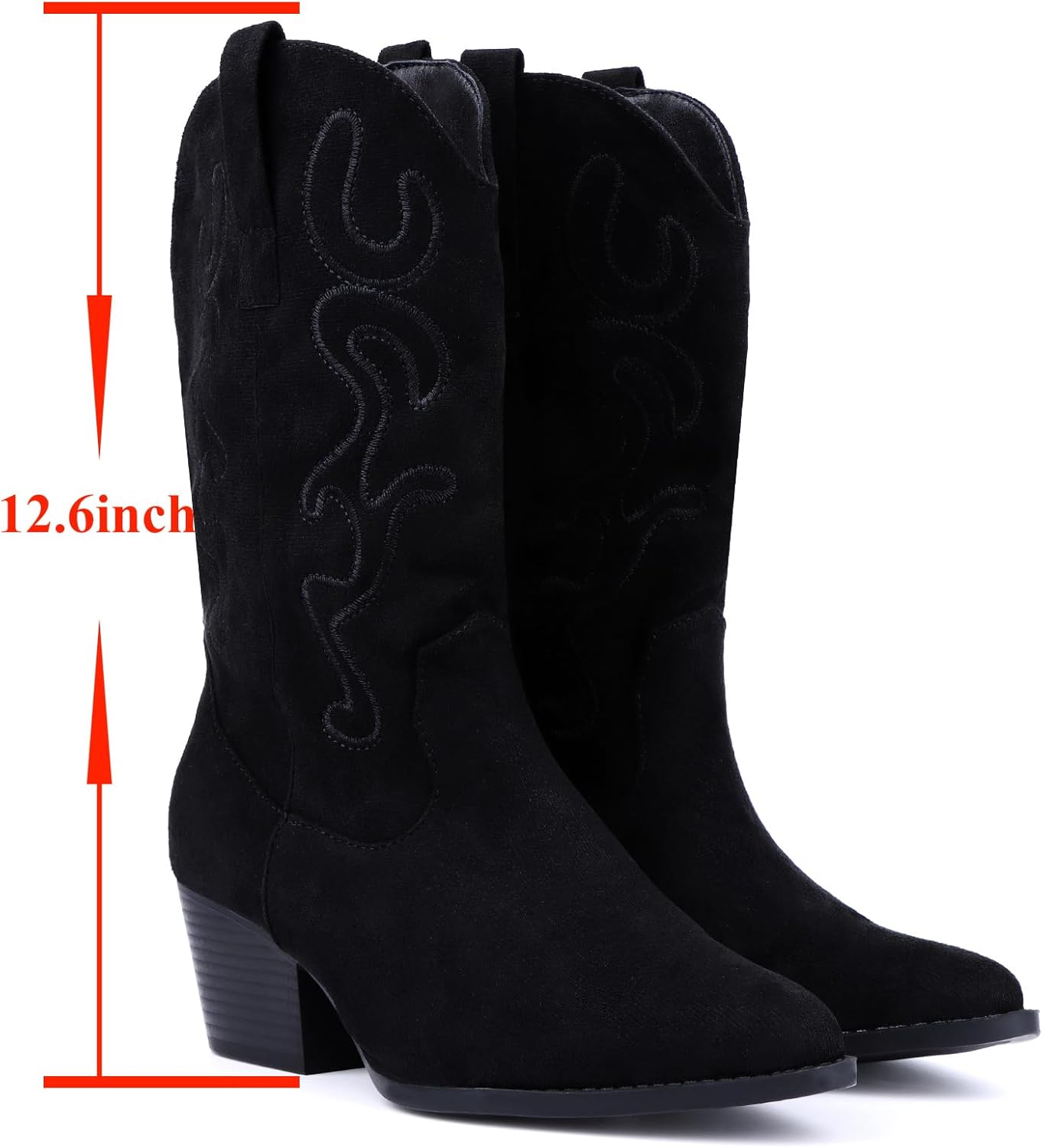 Bandkos Cowboy Boots for Women Cowgirl Mid Calf Western Embroidered... - Picture 37 of 70