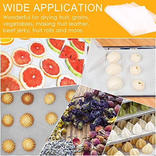 Silikon Dehydrator Blätter, 8 Stück Quadratische Antihaft Frucht Dehydrator Matten Wiederverwendbar für Obsttrockner, Dörrapparat, Geeignet zum Trocknen Von Obst, Getreide Und Gemüse, 38 * 28cm – Bild 8