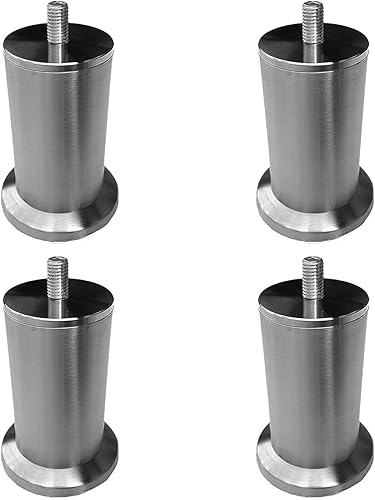 Modernas patas de sofá de acero inoxidable cepillado M10, patas ajustables para muebles, patas de cama antideslizantes, patas de mesa de café, patas
