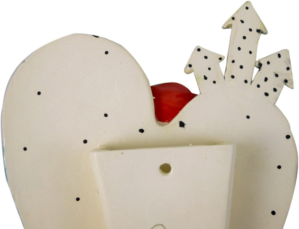 Home is Where My Heart is - American Made Contemporary Sculpted Pottery Heart-Shaped Wall Vase, 17"