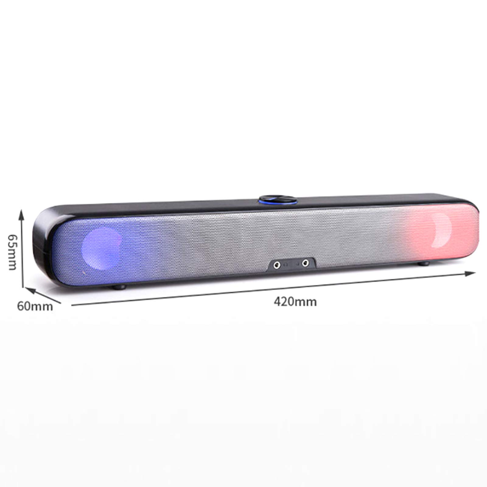Canal de barra de sonido 2.0, barra de sonido de TV, sonido envolvente 3D, barra de sonido inalámbrica con cable para TV, sistema de cine en casa, barra de sonido de TV, para PC, TV, teléfono móvil,