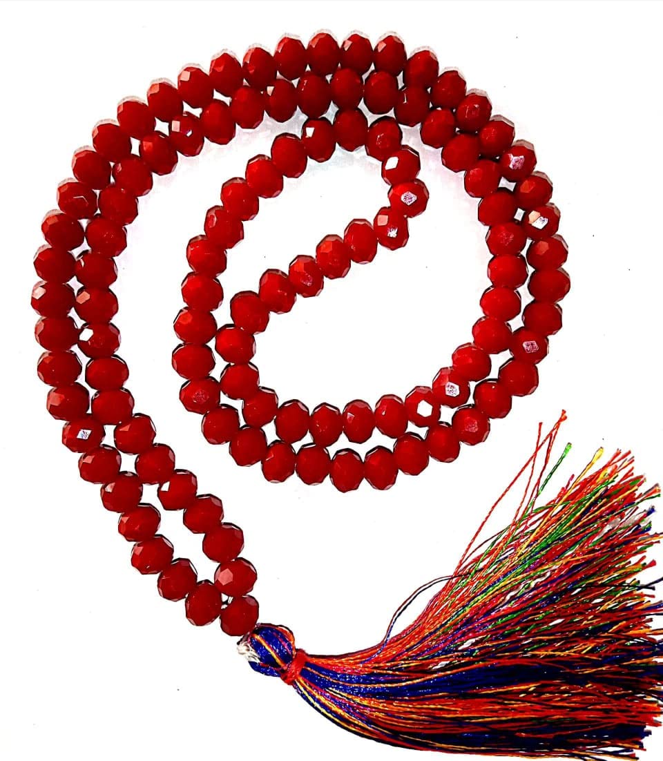 Shreenathji Red Agate Surya/Gayatri/Laxmi/Durga Mantra Japa mala 108+1 Beads 8mm Gemstone Necklace-image-22