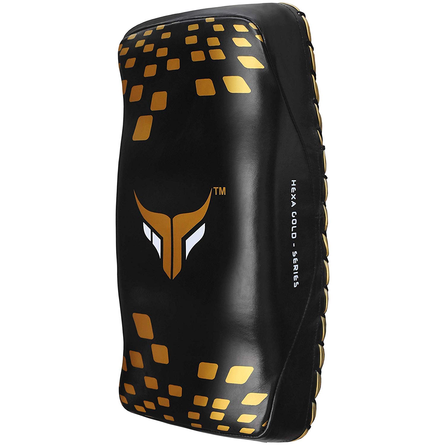 Mytra Fusion Hexa Gold Thai Pad, Arm Pad, Focus Pad, Kick Pad, Kick Shield, Hook and Jab Strike Pad for Boxing, MMA, Muay Thai, Kick Boxing, Karate, Taekwondo Fight Training (Single)