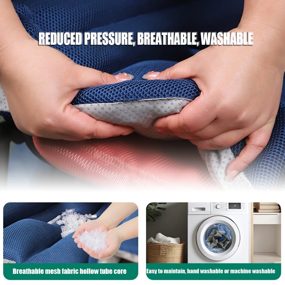HUTRADE Cojín Anti-Deslizamiento para Silla De Ruedas, Cojín Antiescaras para Silla De Ruedas Cojín Fijadora Anti-volteo Cojín Soporte Lumbar para Pacientes con Movilidad Reducida