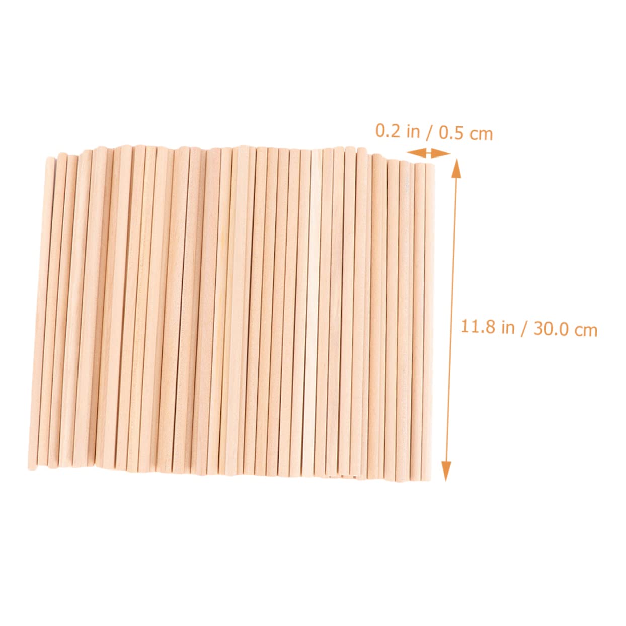Housoutil 50pcs DIY Wooden Rods Craft Sticks Natural Dowels for Handicrafts Smooth Finish for Model Building for Home Decor and Creative Projects