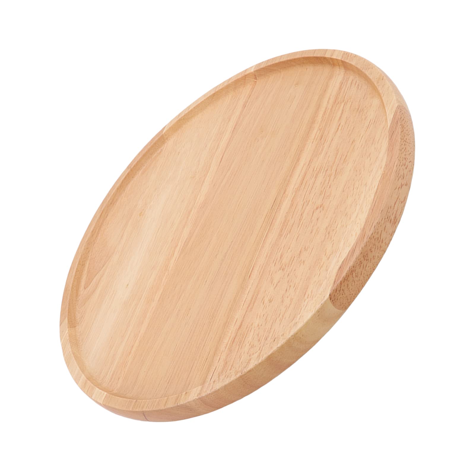 Stabiles rundes Pizzablech und Schneidebrett aus Gummiholz mit ergonomischem Griff – ideal zum Backen, Servieren von Pizza, Obst, Sushi und Desserts – langlebiges Küchenzubehör