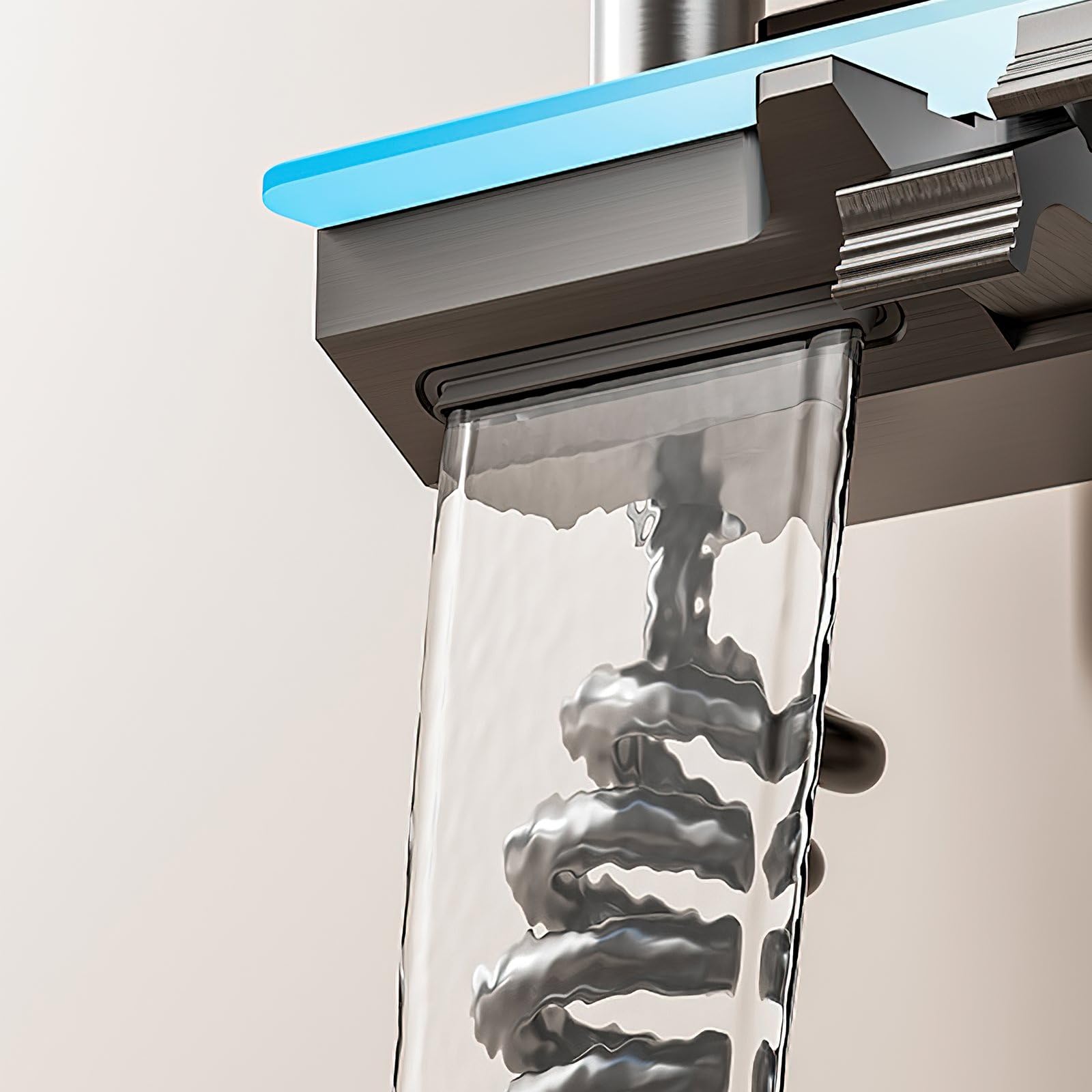 Columna Ducha Termostatica con Pantalla Digital,Duchas de Baño,Pantalla LED Integrada,4 Modos de Agua, Altura Regulable,Teclas Piano,Instalación muy Sencilla. (Gris B)