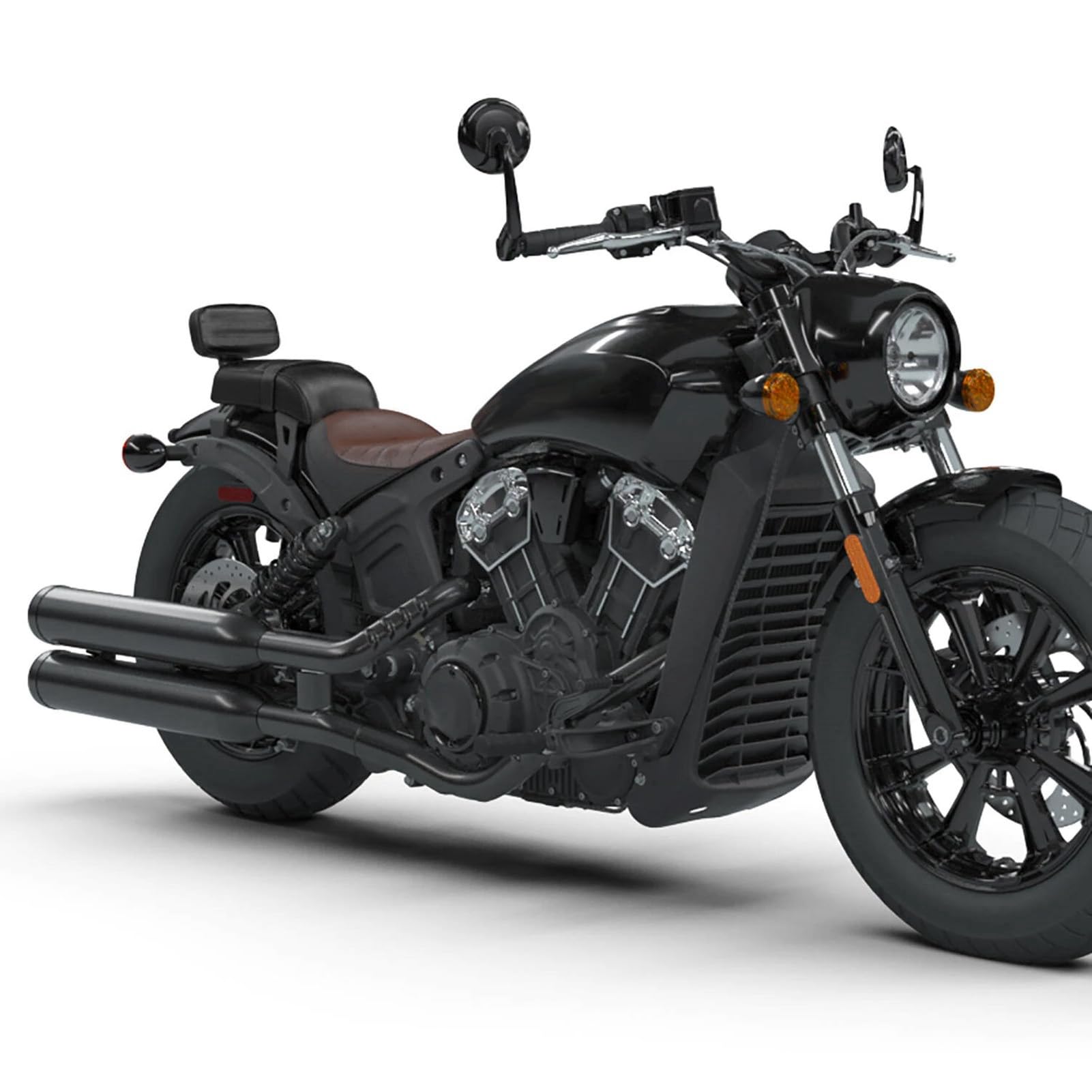 Indian Scout Bobber Zubehör,Powersports Sissy Bars,Beifahrersitz Hinten Mit Rückenlehnen-Kits Ersatz Für Indian Scout Bobber 2018-2021 (Schwarz)