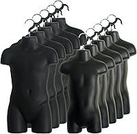 Vista 7 de DisplayTown 1 juego de maniquí de inyección de plástico para torso y gancho para colgar