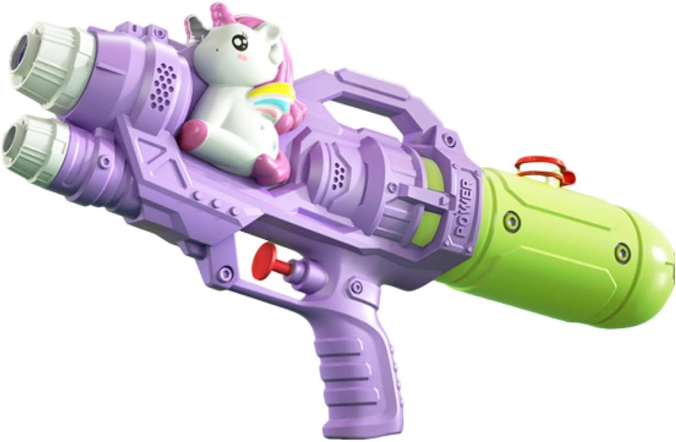 Water Gun 500 ml Water Tank with Long Range 5-8 m, Water Soaker Blaster Toy Portable, Summer Water Toy, Portable Water Play Fight Toy for Children Swimming Pool, Purple Unicorn