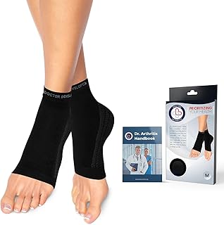 Dr. Arthritis Doctor Developed Plantar Fasciitis Socks/Compression Foot Sleeves, Copper Ankle Brace for Heel