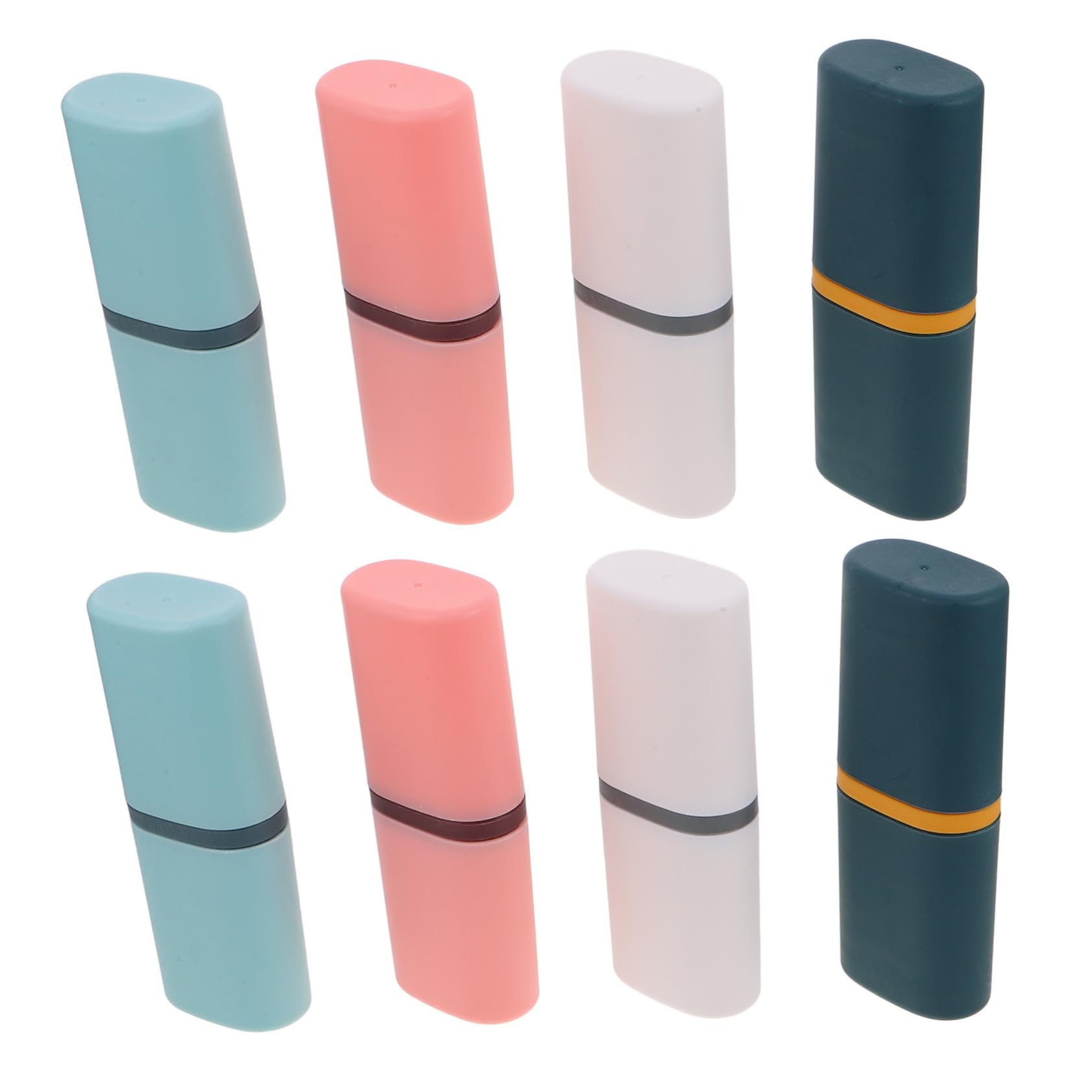8 Piezas Portacepillos de Viaje Portátiles con Tapa Estuche Organizador para Cepillo Pasta y Enjuague Bucal Almacenamiento Compacto para Camping Negocios y Uso Diario Baño