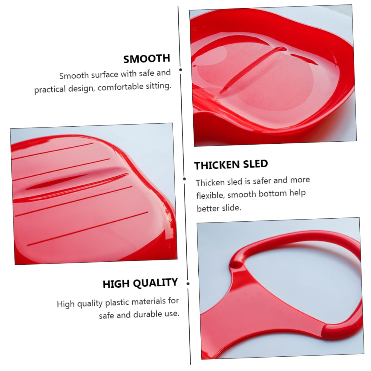 POPETPOP 2 Pack Thicken Sleds Seat for Grass Skiing Snow Sleds Outdoor Slider Safe Comfortable Design Random