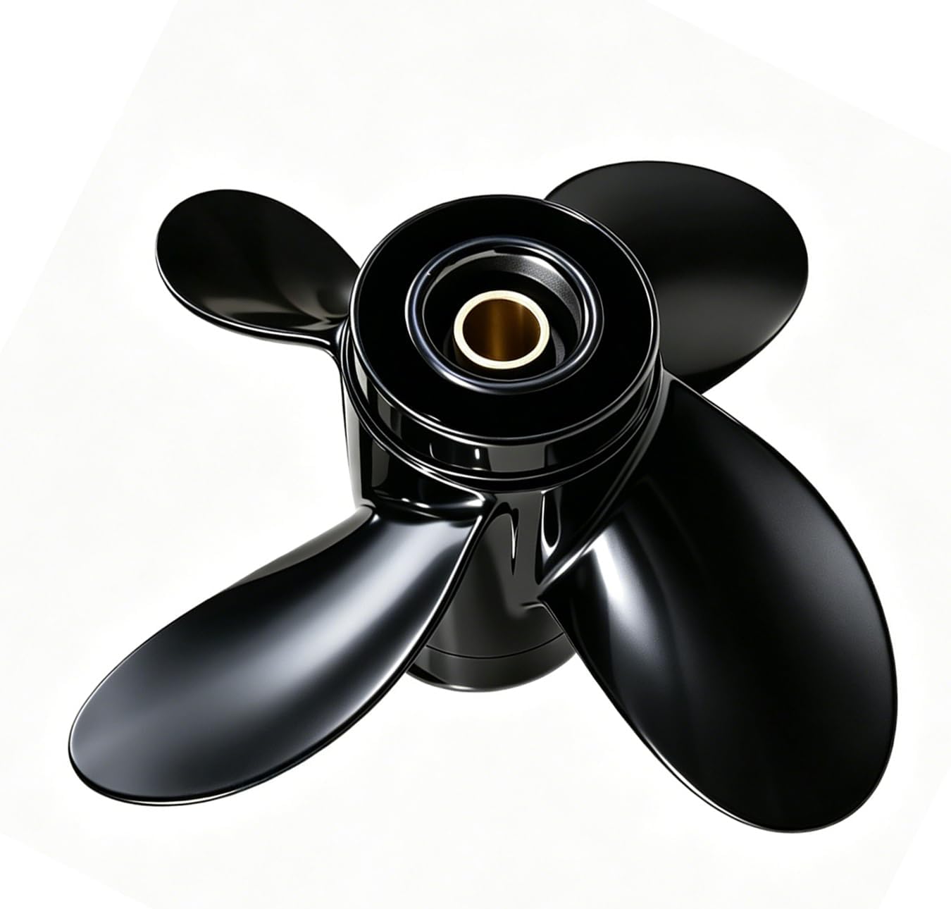 Outboard Propeller 13 Splines Tooth 9 1/4"x9" 10" 11" Pitch Fit for BRP Johnson Evinrude OMC Stern Drive 8 9.5 9.9 15 HP Outboard Engines, 4-Blade 9.25x 9p 10p 11p Aluminum Boat Props