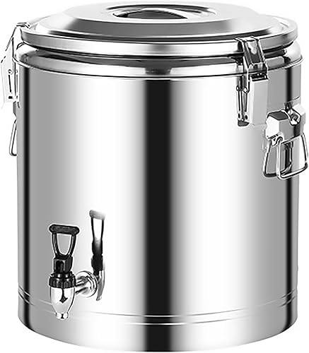 BLACKTK Insulated Beverage Dispenser, Insulated Stainless Steel Barrel Hot Water Dispenser with Faucet for Hot Tea Coffee Milk Cold Juice for Home