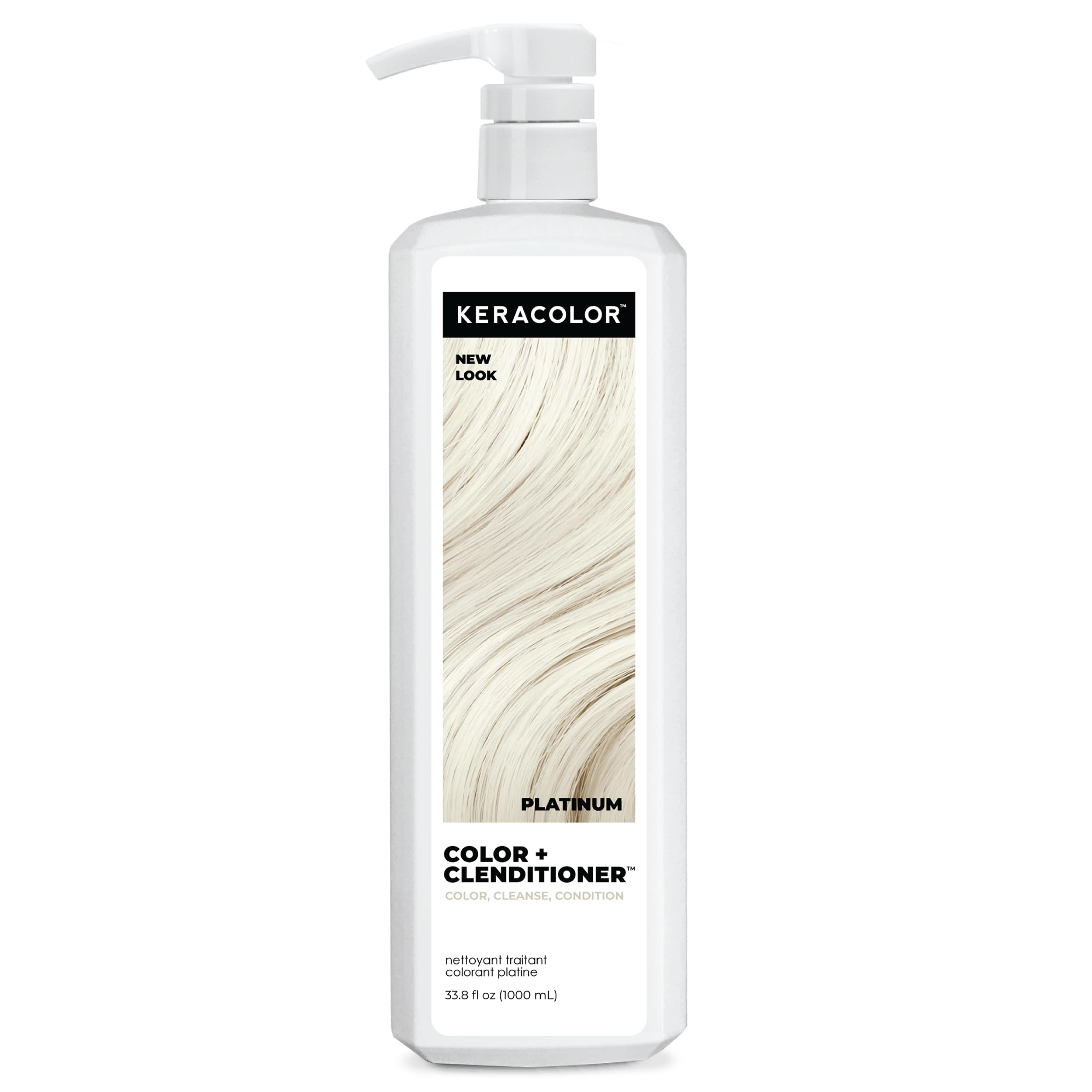 Clenditioner PLATIUM Hair Dye - Semi Permanent Hair Color Depositing Conditioner, Cruelty-free, 33.8 Fl. Oz.