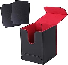 Bellevue Deck Case, Full Open Type, Trading Card Case, Card Separator, Magnet, Poker, Sleeve Compatible (Red)