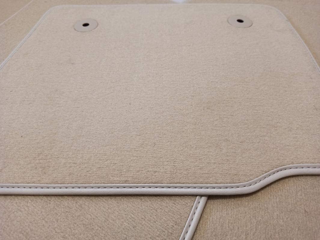 Alfombrillas Velour Premium para Audi A4 - Moqueta Beige máxima Calidad - Anclajes y Medidas Originales b5 b6 b7 b8 b9 (A4 2001-2008 Sedan/Avant)