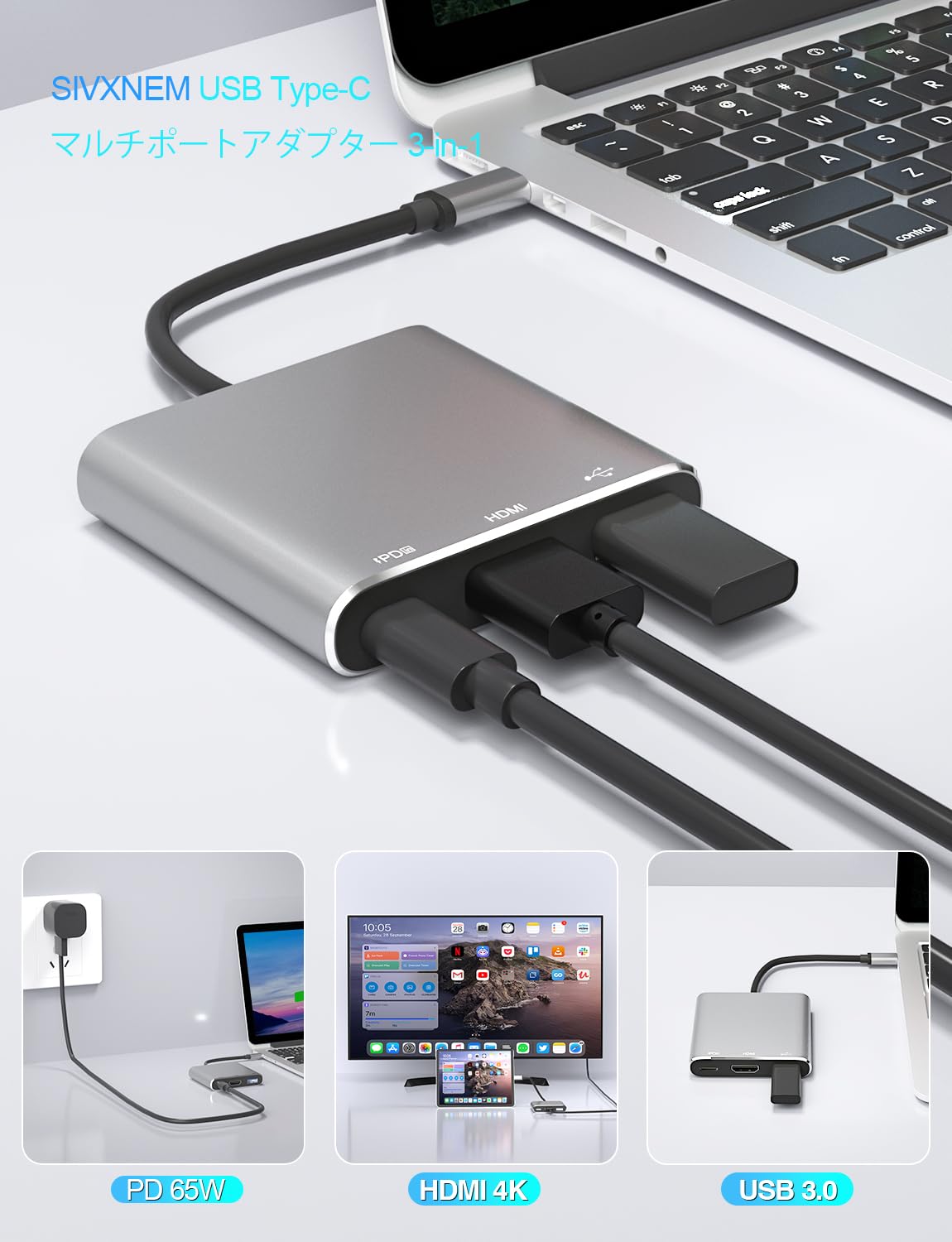 Amazon | USB Type c HDMI 変換アダプター，Type-C to HDMI 4K@30Hz+