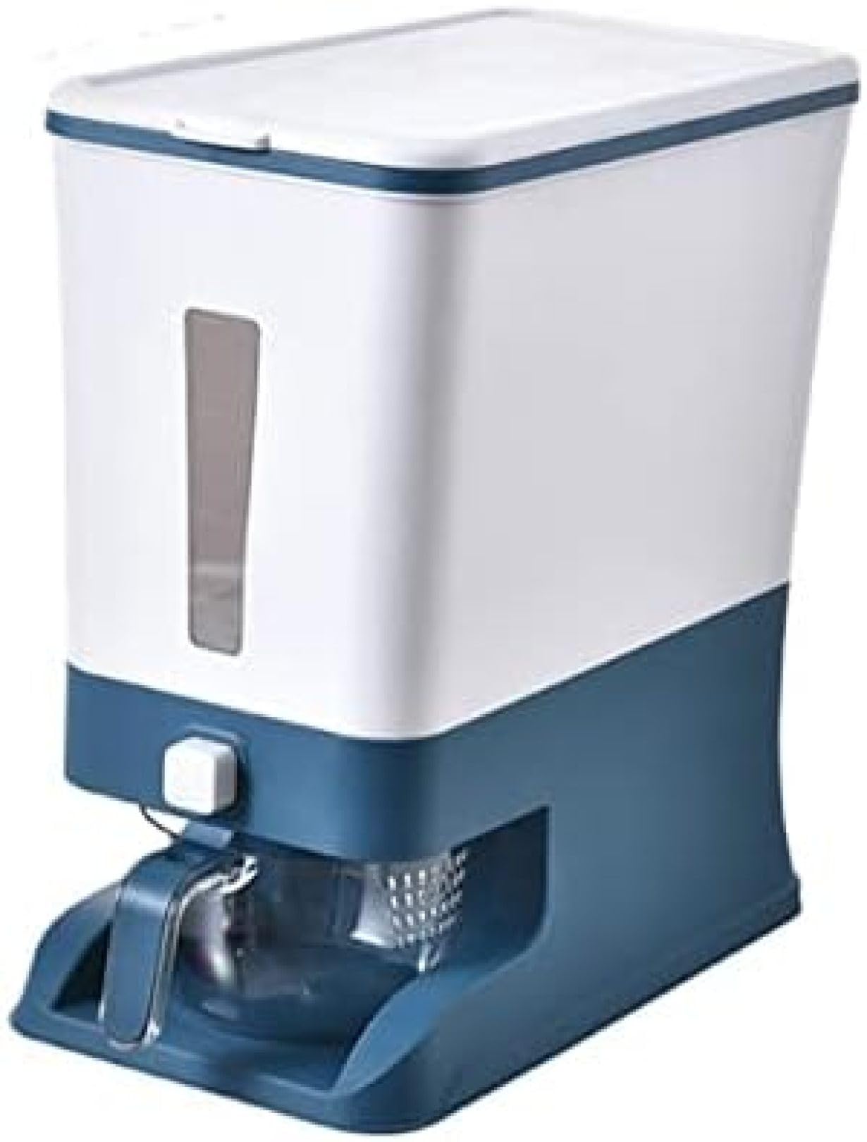 Stylish rice container, rice bucket, storage container, rice storage tank, food storage tank, rice storage container, rice box, large capacity 12kg, automatic measuring storage, storage container, me