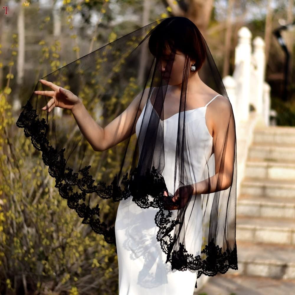 vera wang black bridal dress Bridal Veil Made From Mother's Wedding Dress