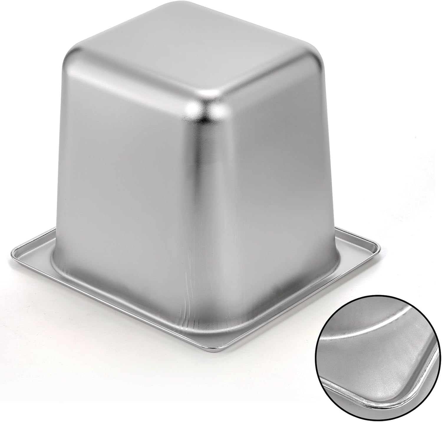 TOPZEA 6 Pack Hotel Pans, 1/6 Size 6" Deep Stainless Steel Steam Table Pan Commercial Heavy Duty Catering Pan for Buffet Serving, Food Prep, Salad & Ice Cream Bar, Restaurant, Dishwasher Safe - Image 3