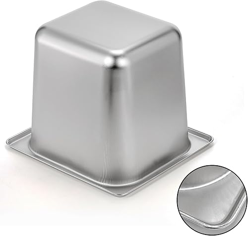 Miniatura 3 de TOPZEA Paquete de 6 sartenes de hotel, 16 de tamaño de 6 pulgadas de profundidad de acero inoxidable para mesa de vapor, sartén de catering para