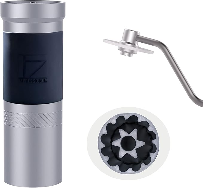 1Zpresso JXPRO Manual Coffee Grinder Silver Capacity 35g with Assembly