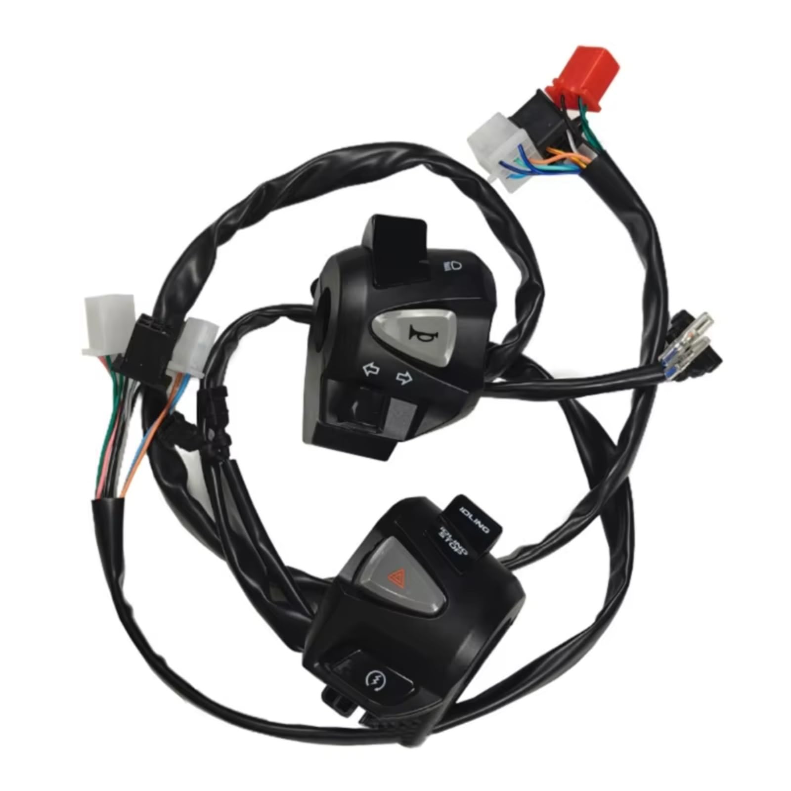 Comando Manubrio Interruttori Di Controllo Del Manubrio Del Motociclo Da 7/8 "22mm Per Gli Accessori Dei Fendinebbia Con Pulsante Clacson Universale