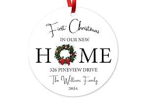 Personalized First Christmas in Our New Home Ornament 2024