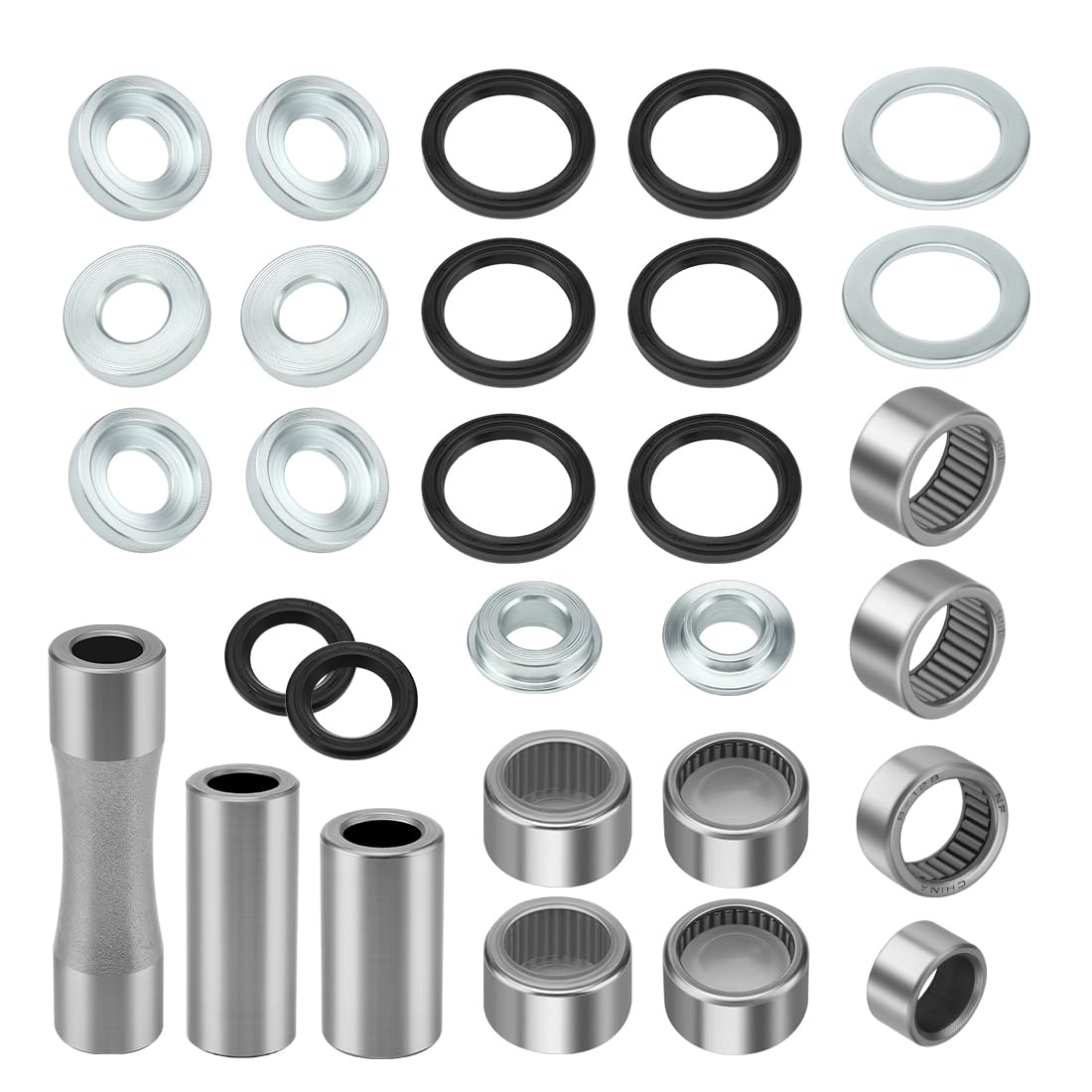 Kit de reconstrucción de rodamientos de bieletas compatible con Honda CR125R CR250R CRF250X CRF250R CRF450R CRF450X 2005-2017 52473-KZ4-J20