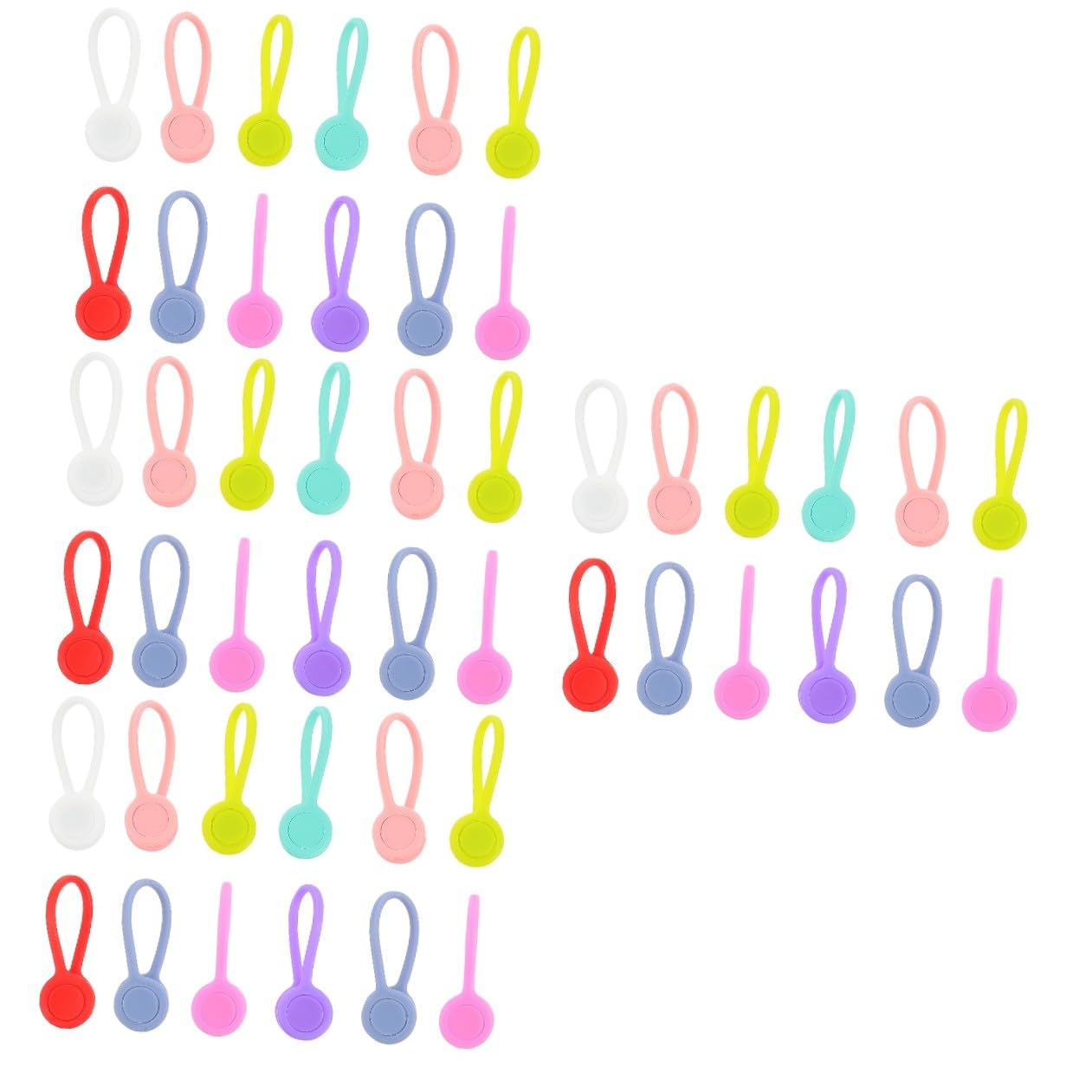 UKCOCO 48stücke Magnetische Kabel Clips Bunte Kabelorganizer Für Kopfhörer Usb-ladekabel Mehr Praktische Halterung Mit Magnetfunktion Für Zuhause Büro Schule