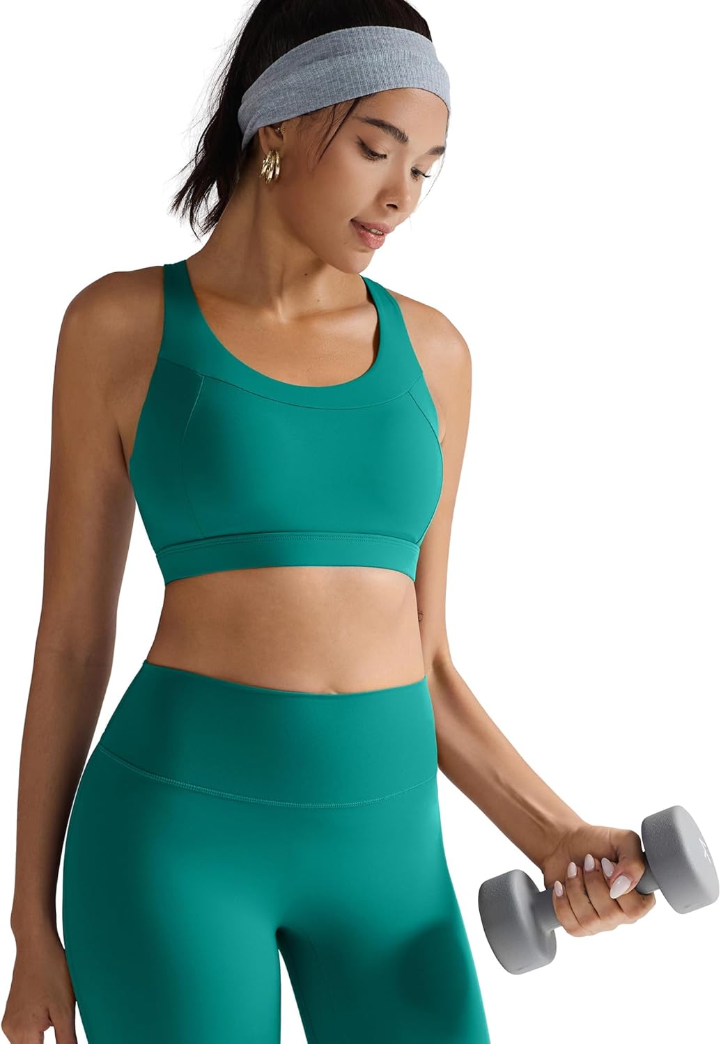 RUNNING GIRL Sports Bras for Women High Support,Racerback Molded Cup Sports Bra with Sewn in Pads - Image 2