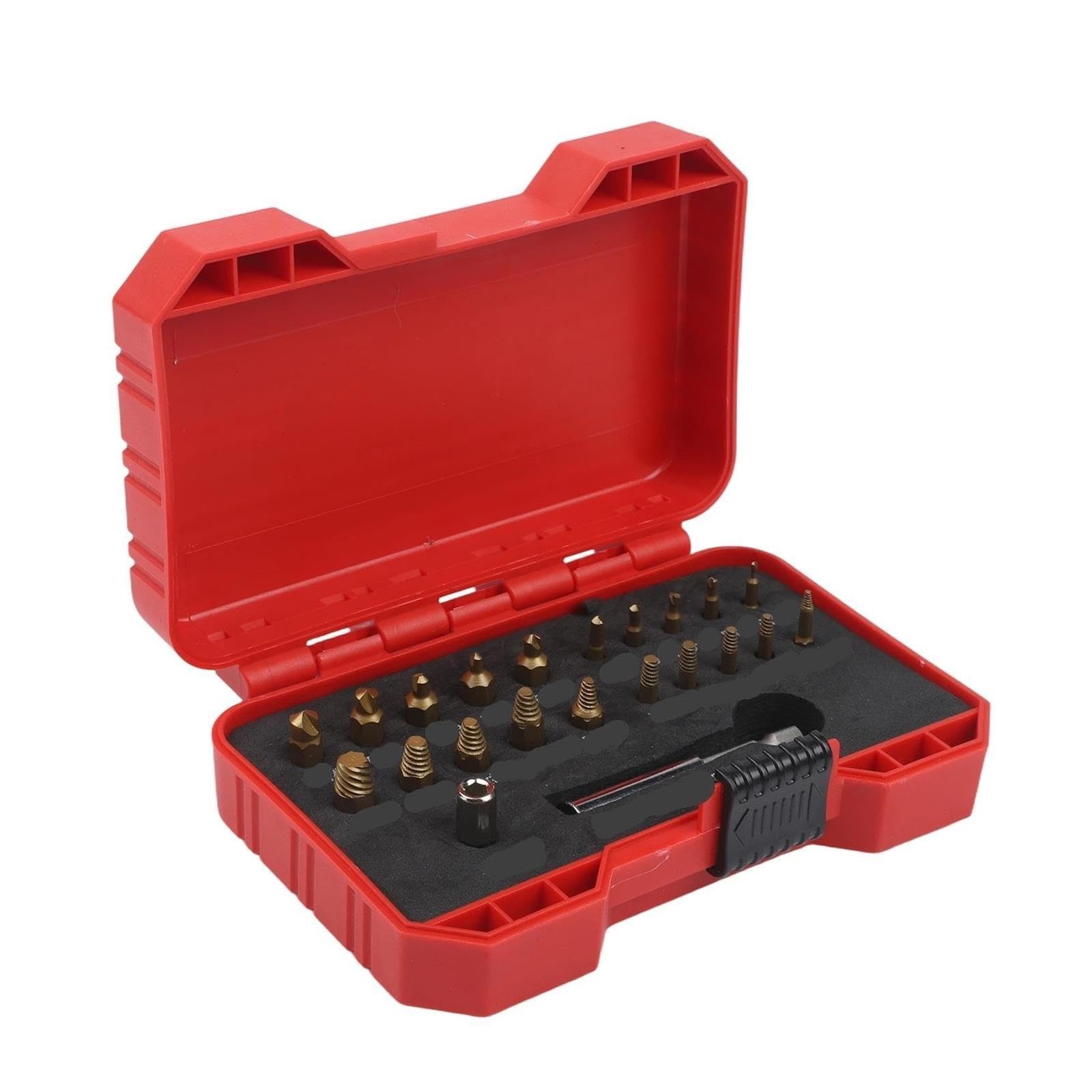 Set di estrattori for viti da 22 pezzi con supporto magnetico e adattatore for viti for legno metalliche danneggiate