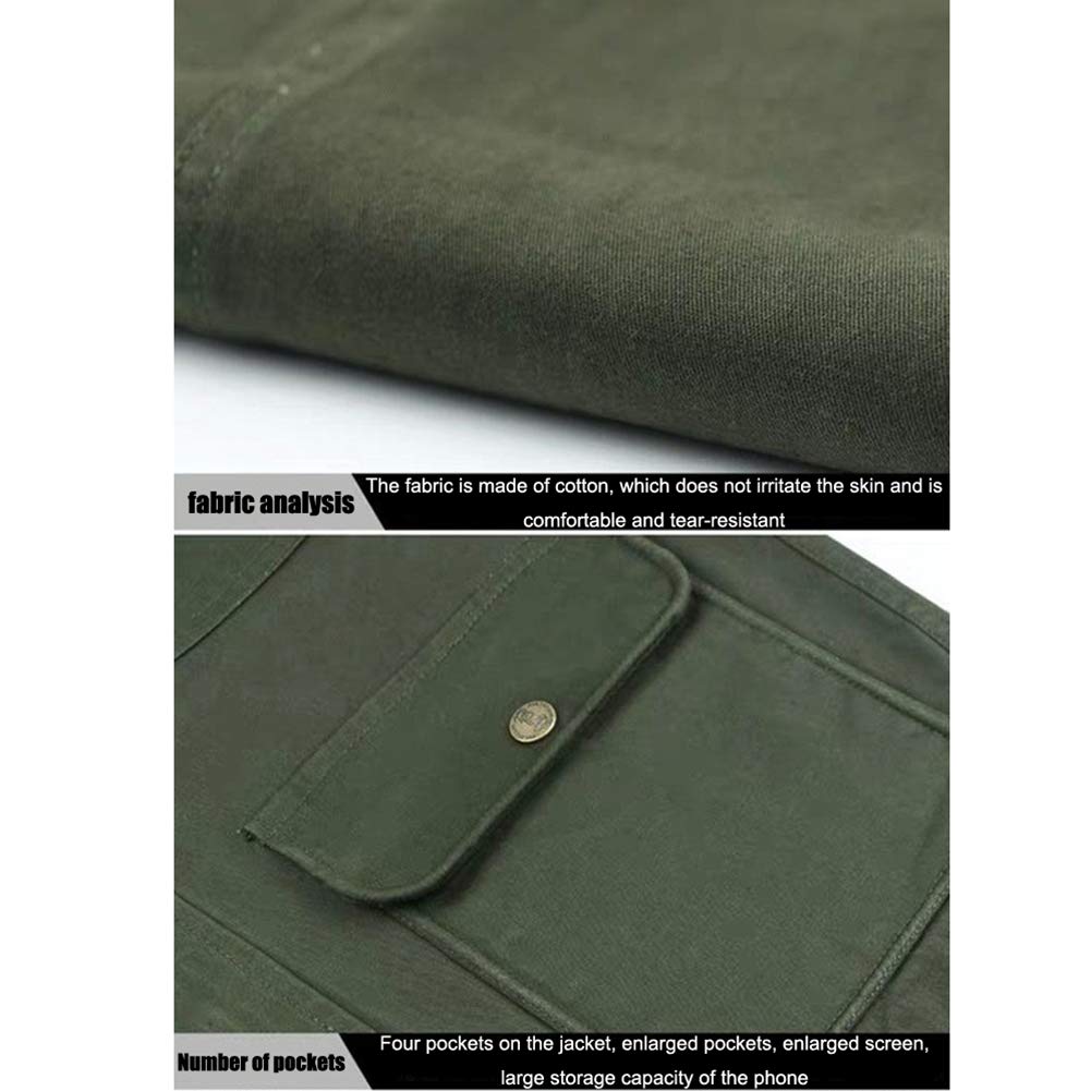 Chaqueta De Trabajo Soldador Resistente Rayones Manchas Desgaste Verde XL