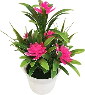 RTYUIE Artificial Plant Bonsai Small Tree Simulation Potted Plant Fake Flower Dining Table Potted Ornaments Home Decoration Hotel Garden Decoration Office Decoration (Color : Pink)
