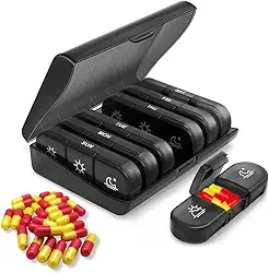 Porta Comprimidos Caixa Organizadora Remédio Semanal Diario Triplo