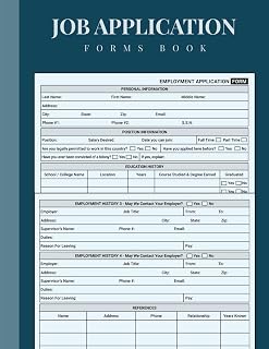 Job Application Forms Book: Simple Employment Application Forms