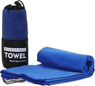 Strandtuch Schnelltrocknende Strandtücher, Schwimmtücher for Schwimmen, for Pool, Wassersport, Strand-/Reisehandtuch extragroß, Sporthandtuch for Campingausrüstung(Blue,80x180cm)
