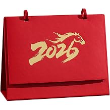 Year of the Horse Calendar Desk - 12-Month 2026 Date Planner | Horse Year Calendar,for Office Home School College Students Teachers Nightstand Bedside Dressing Table