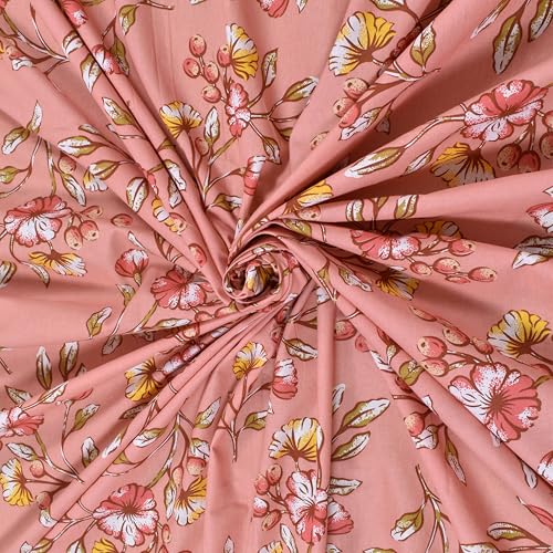 Image of Huesland by Ahmedabad Cotton 144 TC Cotton Elastic Fitted Bedsheet for Double Bed with 2 Pillow Covers | 60 x 78 inches
