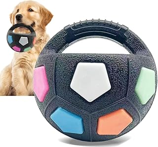 Hundespielzeug – Jagdbälle für Hunde, Robuster und vielseitiger Hundeball, Fußball der auf der Wasseroberfläche schwimmt, Spielzeug für Mittlere Große Hunde (Schwarz)