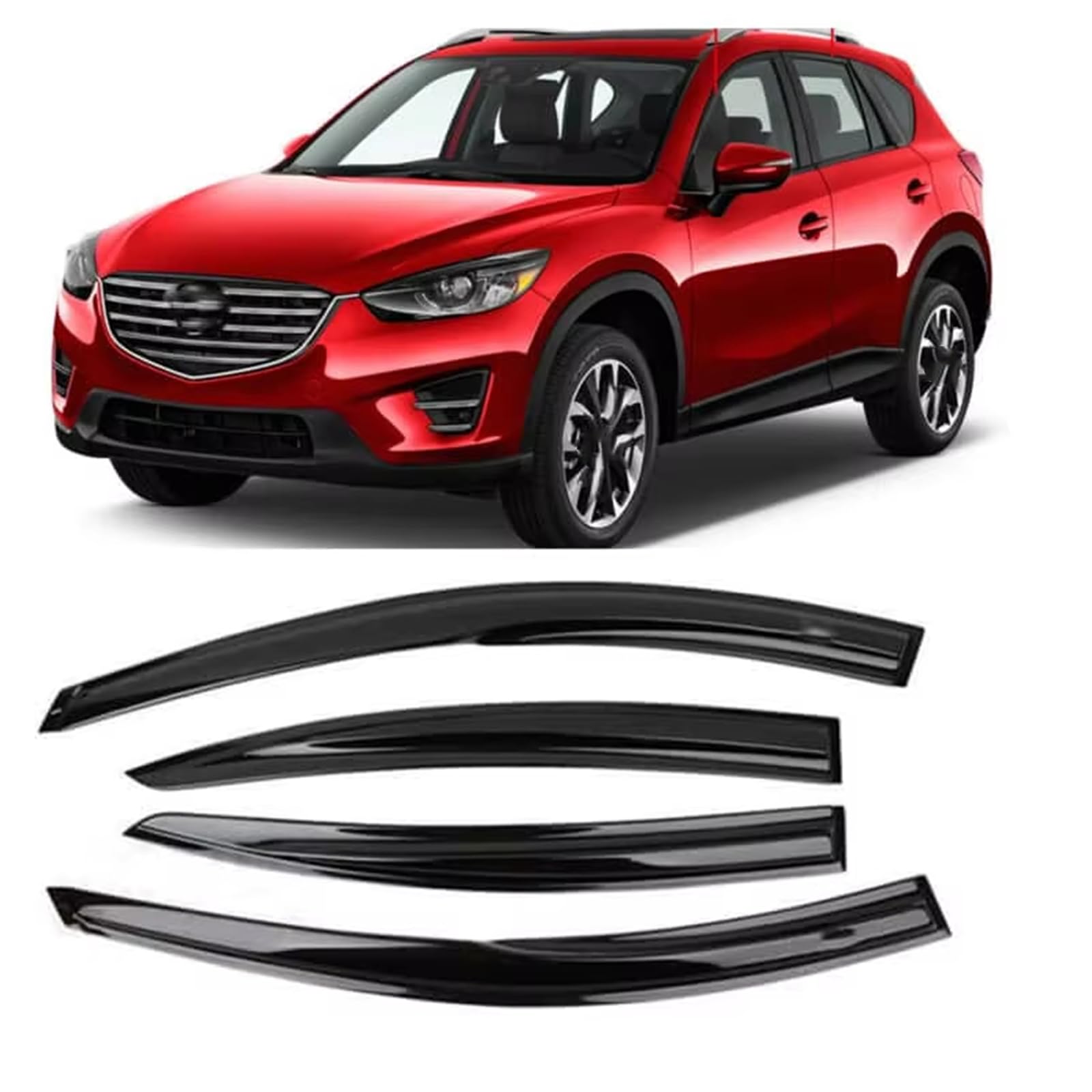 Déflecteurs de fenêtre pour Mazda CX-5 2013-2017 | Set de 4 pièces
