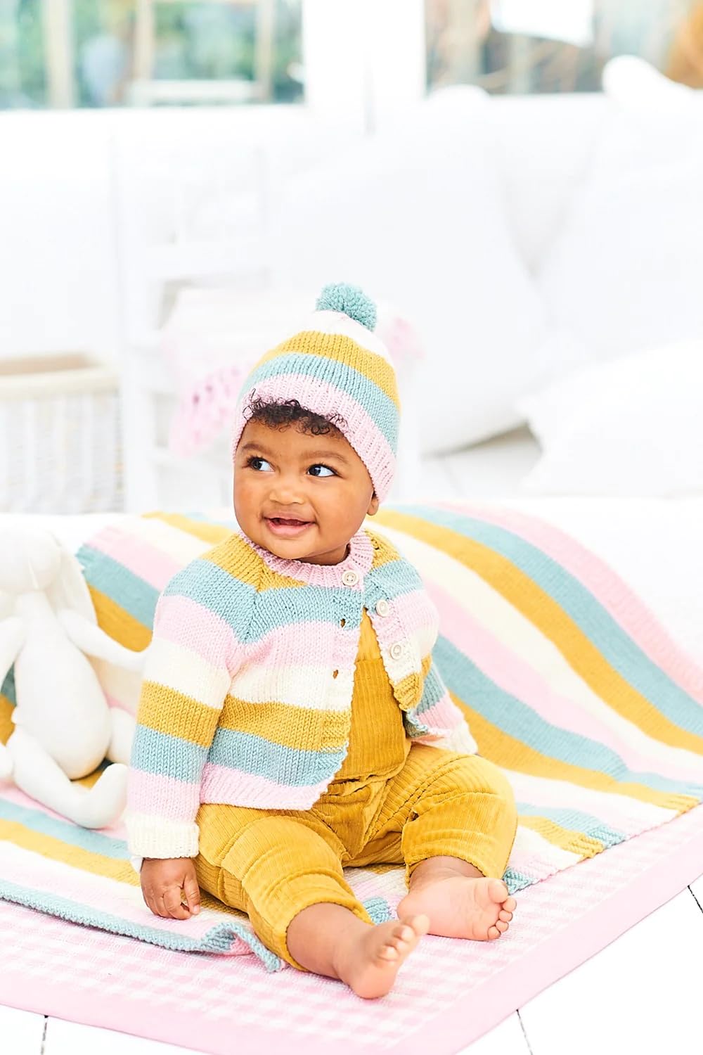 Stylecraft Sweet Dreams & Bambino DK Pattern 9977 for Cardigan, Hat & Blanket