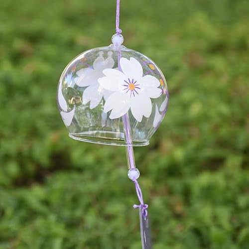 Miniatura 5 de Campanillas de viento de furin japonesas hechas a mano de cristal para cumpleaños, día de San Valentín, boda, aniversario, hogar, cocina, oficina,