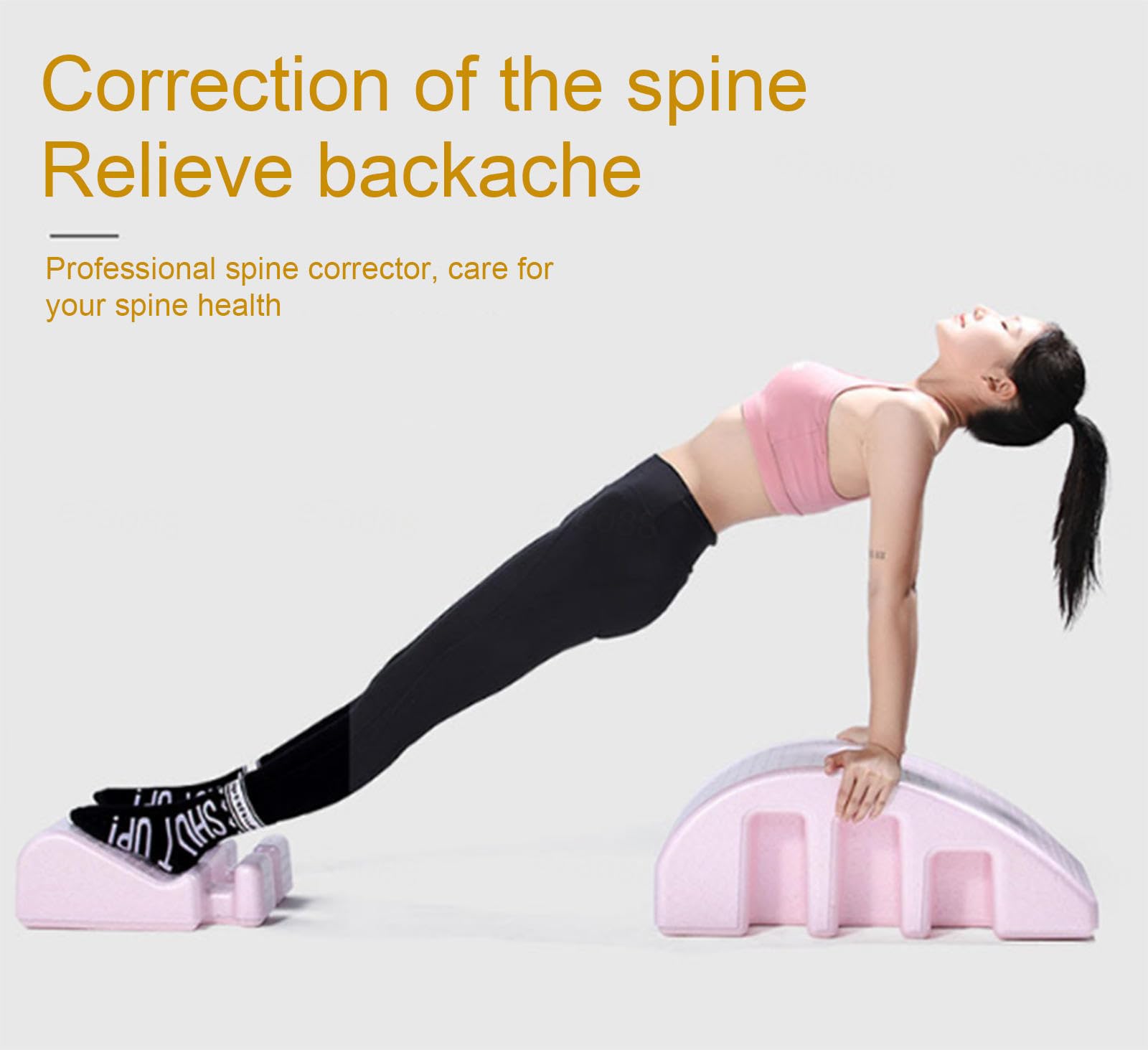 VIDECOR Pilates Yoga Wedge Correttore della Colonna Vertebrale Sollievo dal Mal di Schiena Lettino da Massaggio Attrezzature per Il Fitness Correzione Cervicale Cifosi Yoga Schiuma Arco