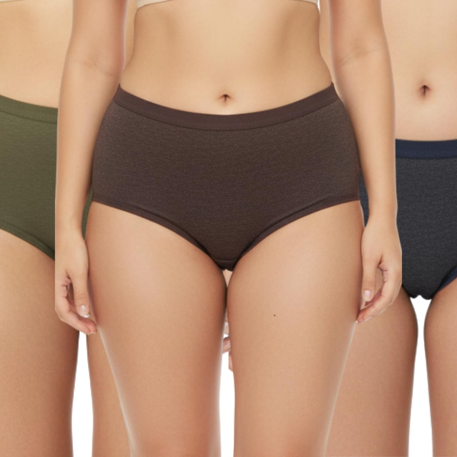 aimly Women's & Girls Regular Wear Seamless Cotton Hipster Solid Panties Combo Multicolor-picture-18