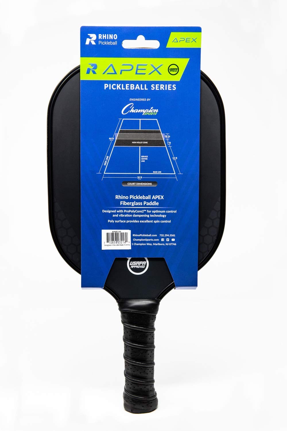 Champion Sports Rhino Pickleball Paddles: Racchette da pickleball da interno o esterno in legno, alluminio, fibra di vetro, grafite - stili multipli